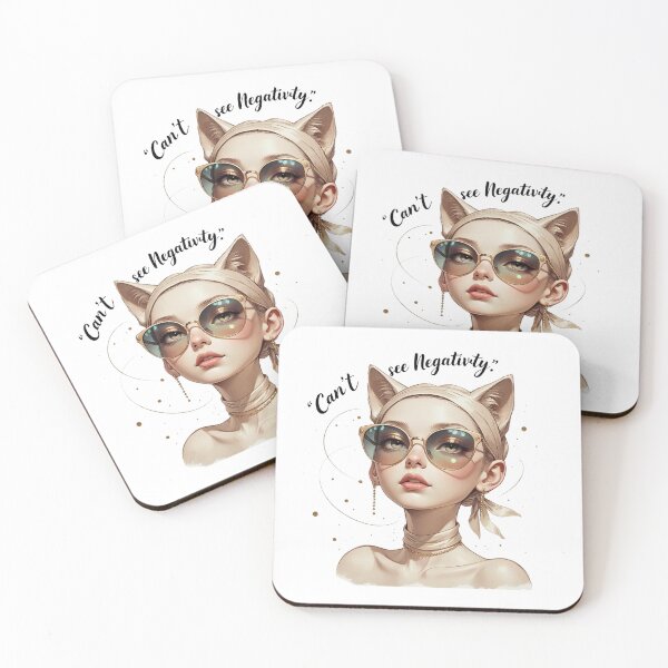 Item preview, Cant See Negativity Funny Sarcastic Cat Girl Humor designed and sold by AQUILAKREO.