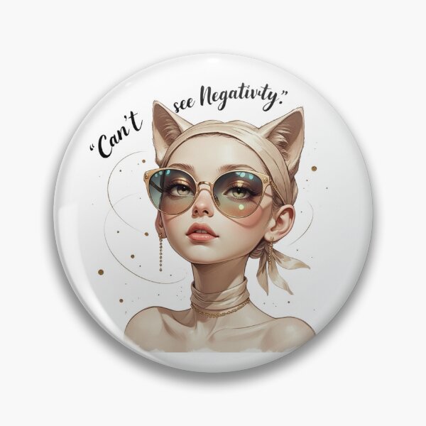 Item preview, Cant See Negativity Funny Sarcastic Cat Girl Humor designed and sold by AQUILAKREO.