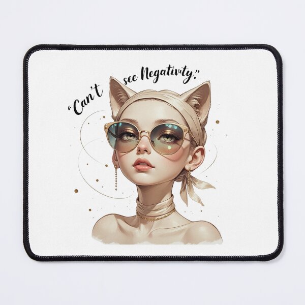 Item preview, Cant See Negativity Funny Sarcastic Cat Girl Humor designed and sold by AQUILAKREO.