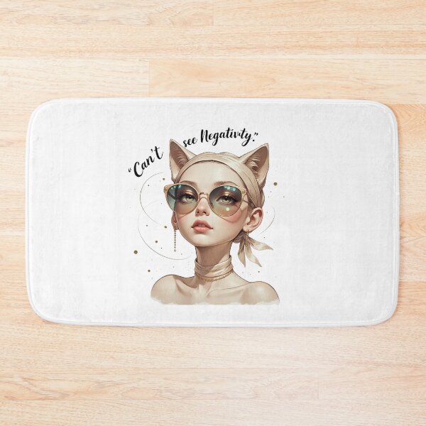 Item preview, Cant See Negativity Funny Sarcastic Cat Girl Humor designed and sold by AQUILAKREO.