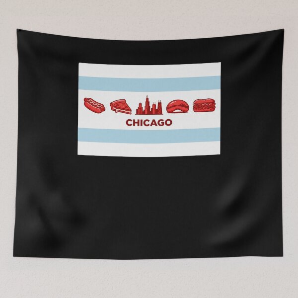 Item preview, CHICAGO Hot Dog Pizza Bean Italian Beef Skyline designed and sold by snowry.