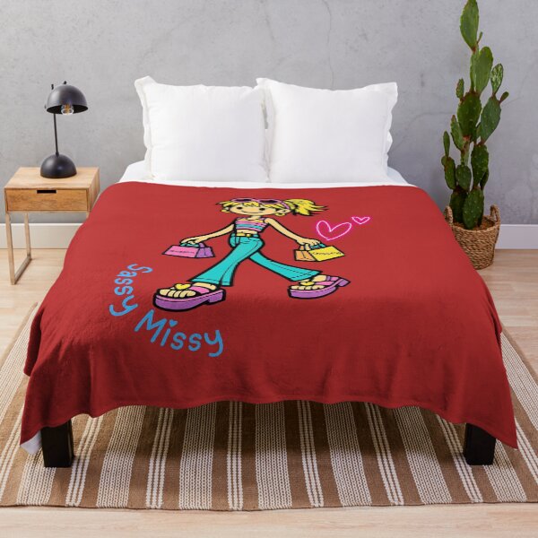 Item preview, Sassy Missy Retro Shopping Girl Groovy Doodle Cute 70s Style Character T-Shirt Design designed and sold by Black Signal.