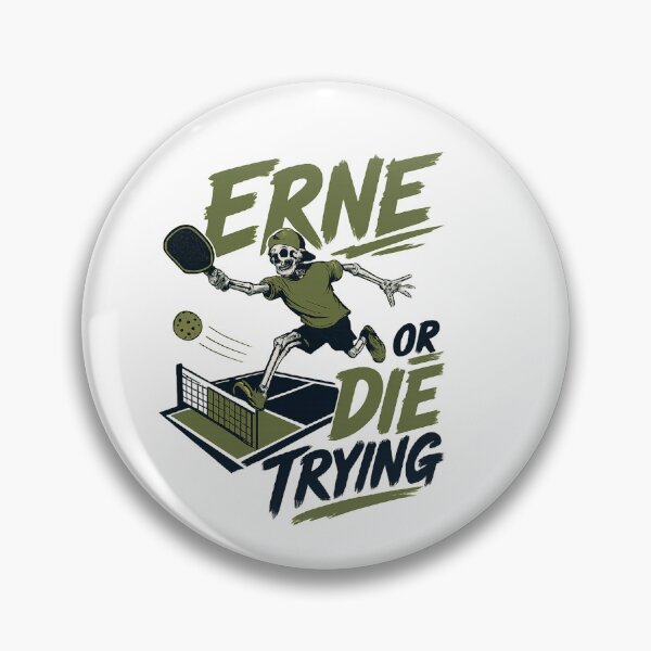 Item preview, Erne Or Die Trying Pickleball Skeleton designed and sold by The Junto Shop.