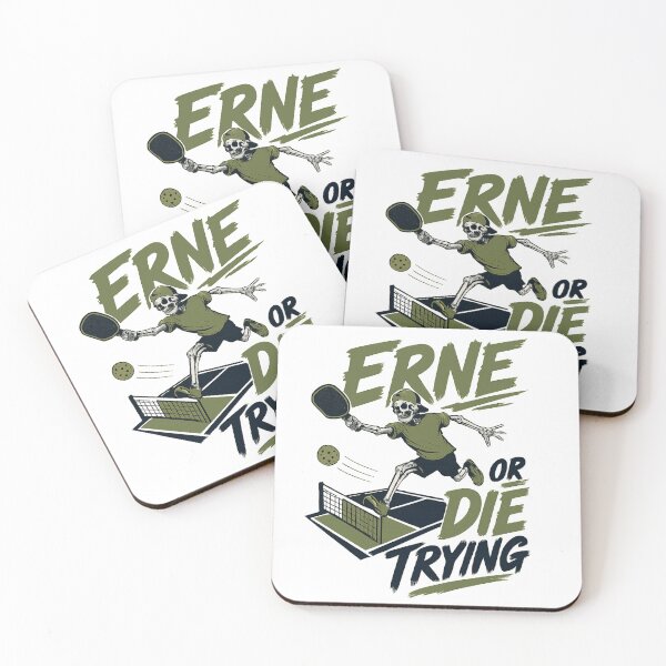 Item preview, Erne Or Die Trying Pickleball Skeleton designed and sold by The Junto Shop.