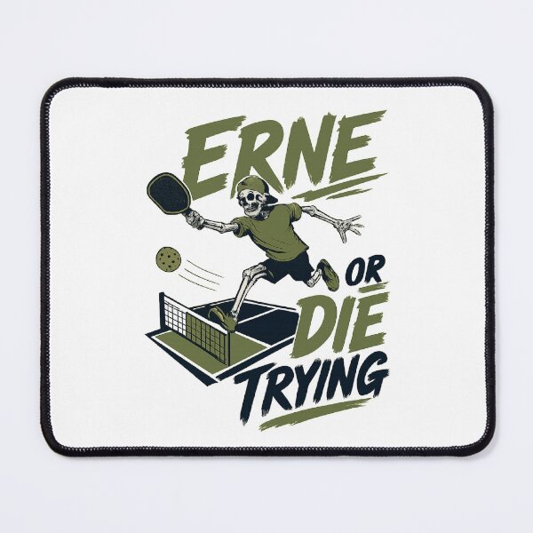 Item preview, Erne Or Die Trying Pickleball Skeleton designed and sold by The Junto Shop.