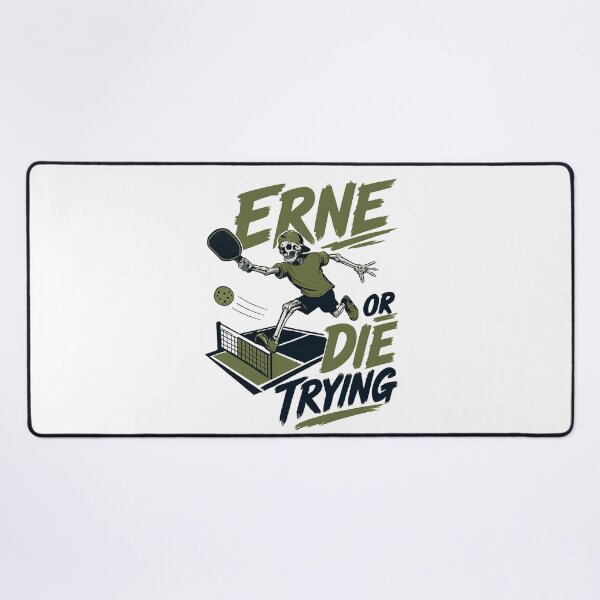 Item preview, Erne Or Die Trying Pickleball Skeleton designed and sold by The Junto Shop.