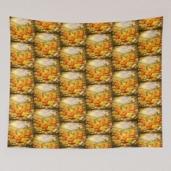 Item preview, Joyful Puffs Frolic in a Sunny Meadow. designed and sold by JoyNest = "The nest of joy".