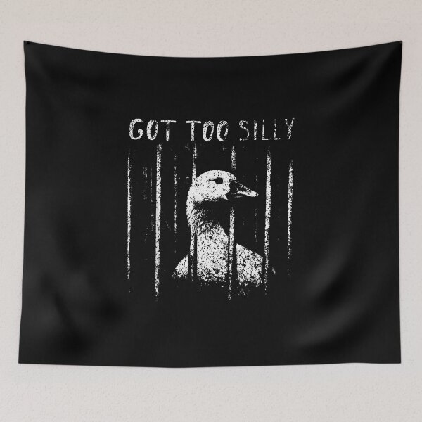 Item preview, Got Too Silly Goose Meme Funny Goose Jailbird Prison designed and sold by RonnyMilleoArt.