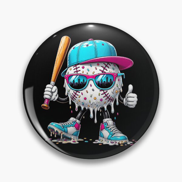 Item preview, Cool Melting Baseball Character Wearing Sunglasses And Sneakers Streetwear Urban Art designed and sold by NgumohaLanke.