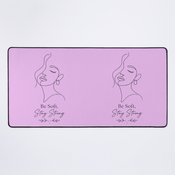 Item preview, Minimalist Line Art Face Poster with Quote “Be Soft Stay Strong” | Abstract Aesthetic Woman Drawing | Modern Neutral Wall Art designed and sold by Sanika arts .