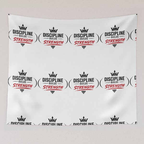 Item preview, Discipline builds strength |  motivational Gym design  designed and sold by arifali786.