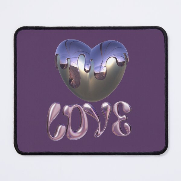 Item preview, Liquid Chrome Heart | Y2K Futuristic Cyber Art designed and sold by Rawafi Art Studio.
