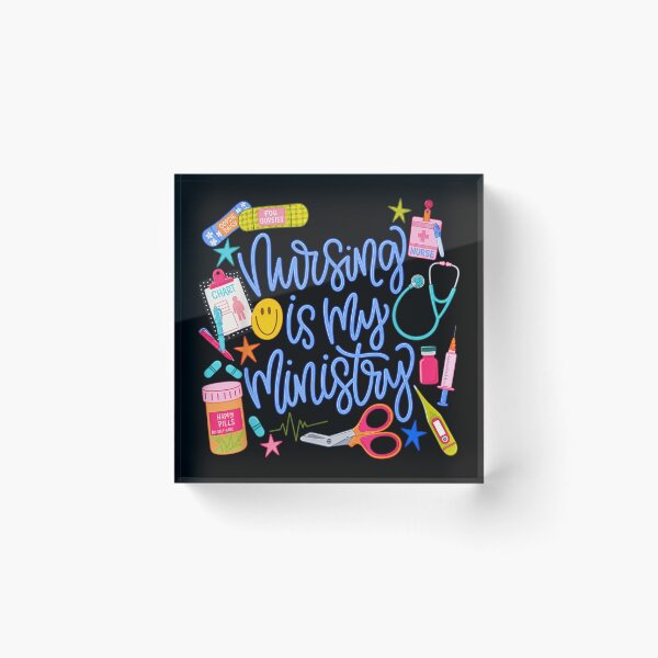 Item preview, Nursing Is My Ministry Inspirational Healthcare Worker Nurse Appreciation Colorful Art designed and sold by NgumohaLanke.