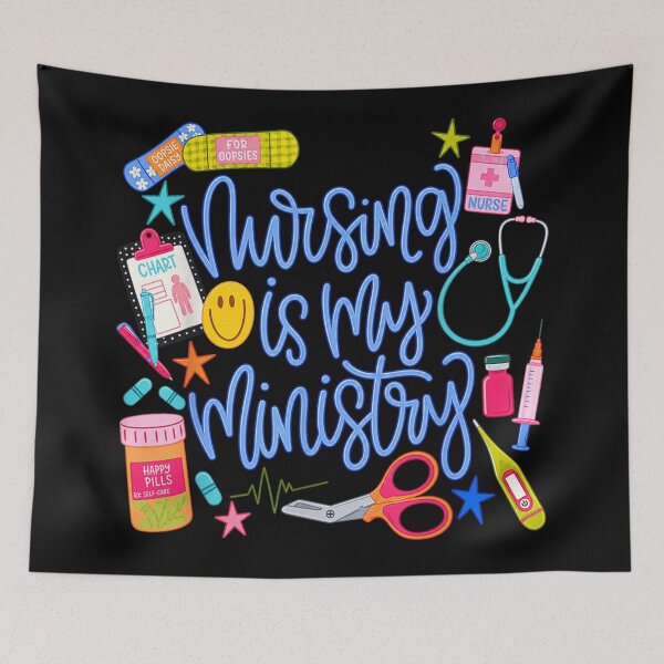 Item preview, Nursing Is My Ministry Inspirational Healthcare Worker Nurse Appreciation Colorful Art designed and sold by NgumohaLanke.
