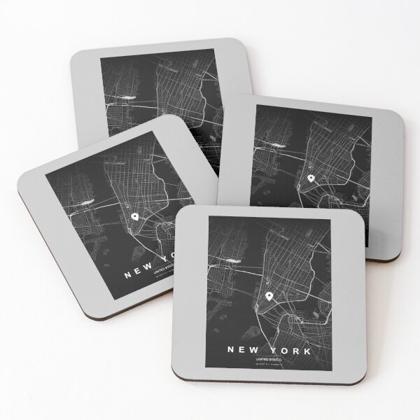 Item preview, New York City Minimal Dark Map Art designed and sold by NexusCreash.