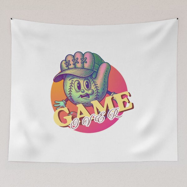 Item preview, Game Over Funny Baseball Cartoon | Retro Groovy Baseball Glove Character Graphic Tee designed and sold by Epic Wear Store.