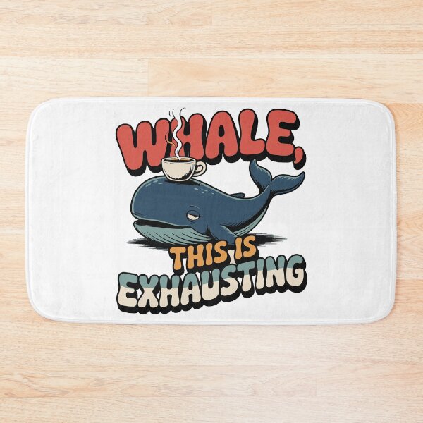 Item preview, Whale, This Is Exhausting- Funny Whale Coffee Graphic designed and sold by knag_sunpetal.