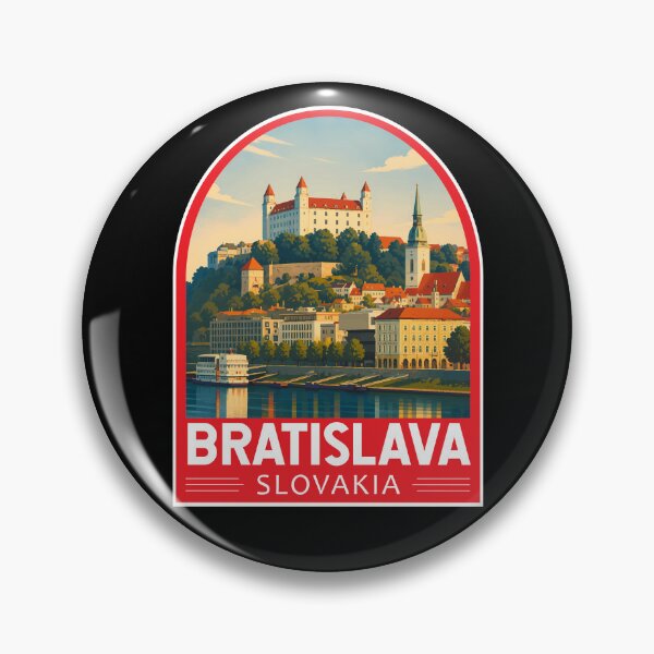 Item preview, Bratislava Slovakia Travel Art Emblem designed and sold by KrisSidDesigns.