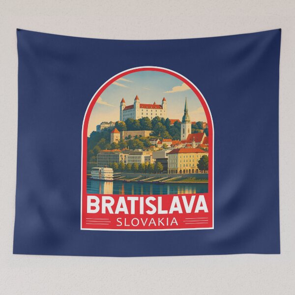 Item preview, Bratislava Slovakia Travel Art Emblem designed and sold by KrisSidDesigns.