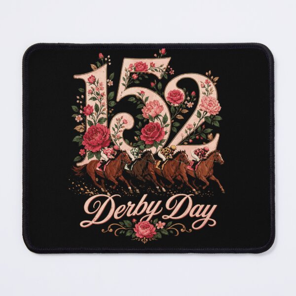 Item preview, Vintage Derby Day 152 Horse Racing Floral Roses Equestrian Sports Event Art designed and sold by PhocoNibict.