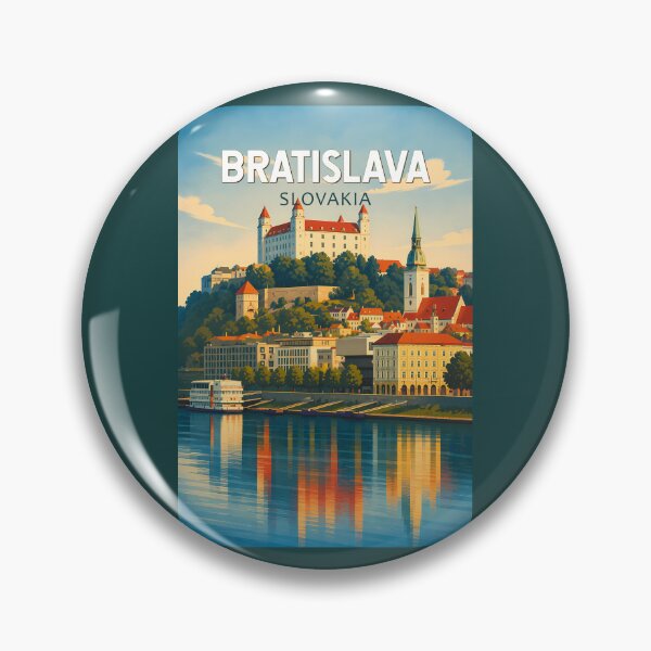 Item preview, Bratislava Slovakia Illustration Travel Art Vintage designed and sold by KrisSidDesigns.
