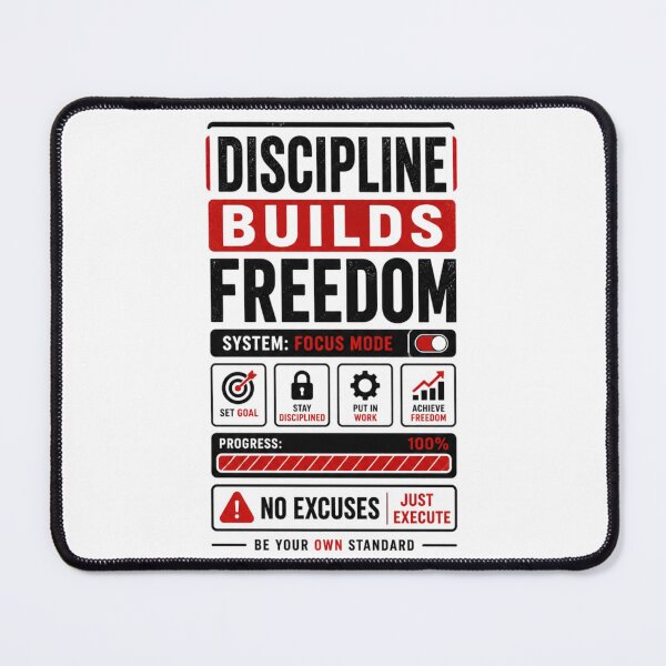 Item preview, Dyscypline Builds Freedom - No Excuses Motivation Mindset Design  designed and sold by DomKo10.