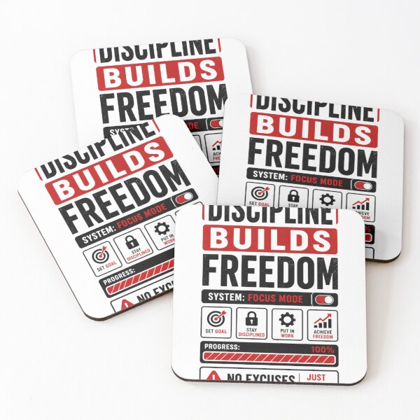 Item preview, Dyscypline Builds Freedom - No Excuses Motivation Mindset Design  designed and sold by DomKo10.