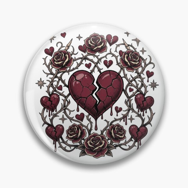 Item preview, Broken Heart with Roses designed and sold by Soft Toxic.