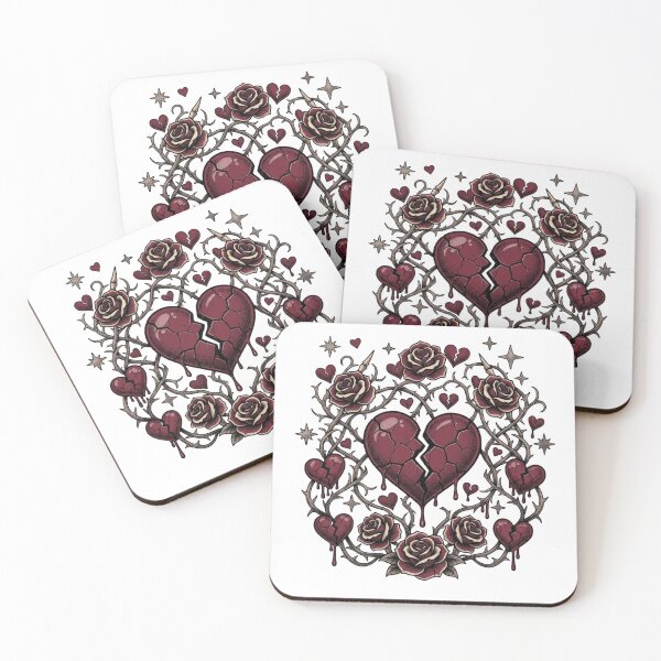 Item preview, Broken Heart with Roses designed and sold by Soft Toxic.