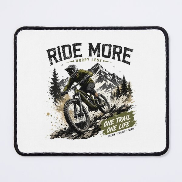 Item preview, Ride More Worry Less – Mountain Bike Adventure Design designed and sold by Newthingzy.