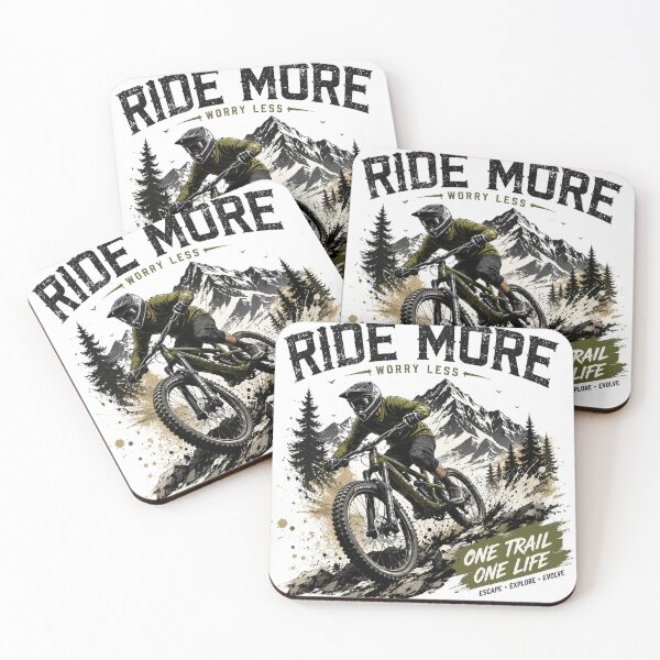 Item preview, Ride More Worry Less – Mountain Bike Adventure Design designed and sold by Newthingzy.