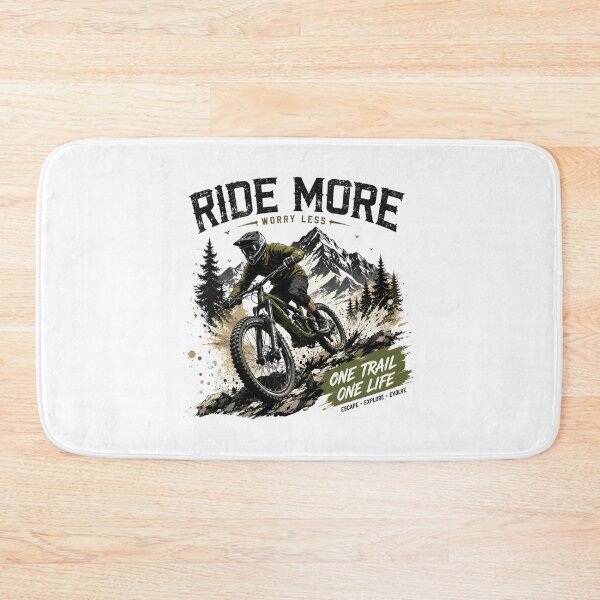 Item preview, Ride More Worry Less – Mountain Bike Adventure Design designed and sold by Newthingzy.