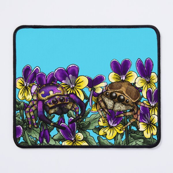 Item preview, Purple Gold Jumping Spider x Johnny Jump Ups designed and sold by JoyHappySpiders.