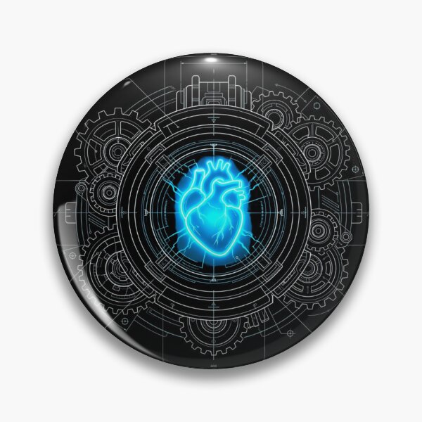 Item preview, Cybernetic Core Reactor Heart - Sci-Fi Blueprint Design designed and sold by AuraDraftStudio.