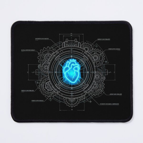 Item preview, Cybernetic Core Reactor Heart - Sci-Fi Blueprint Design designed and sold by AuraDraftStudio.