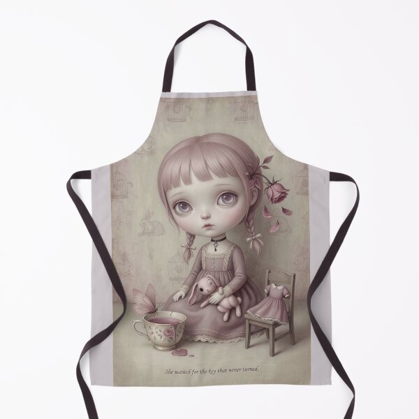 Item preview, Melancholy Girl Illustration. N.1. Fantasy Whimsical Doll ✦ Pop Surrealism Art Print designed and sold by Piagor.