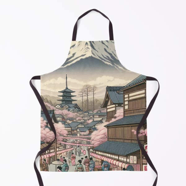 Item preview, Sapporo Edo Ukiyo-e Art – Traditional Japanese Cherry Blossom Landscape designed and sold by Vandy Fullam.