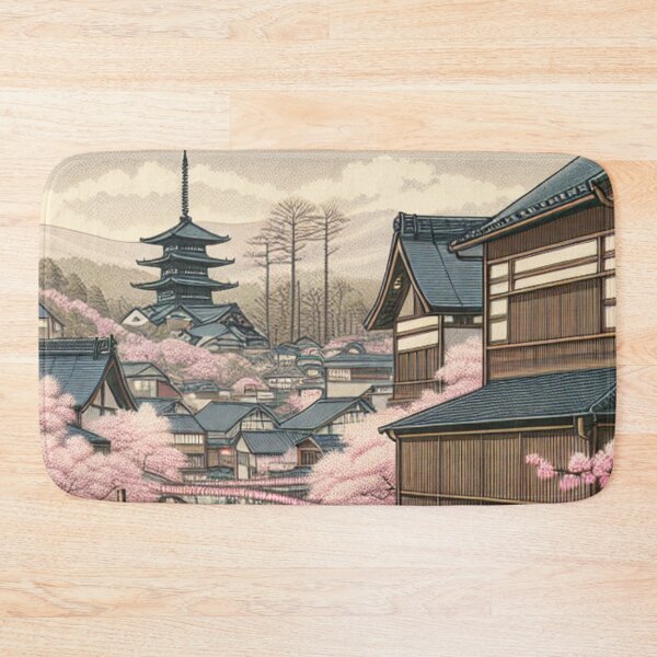 Item preview, Sapporo Edo Ukiyo-e Art – Traditional Japanese Cherry Blossom Landscape designed and sold by Vandy Fullam.