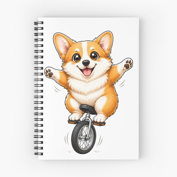 Item preview, Balance Is Hard Funny Corgi Unicycle Shirt Cute Dog Cartoon Design designed and sold by AnimalMarvels.
