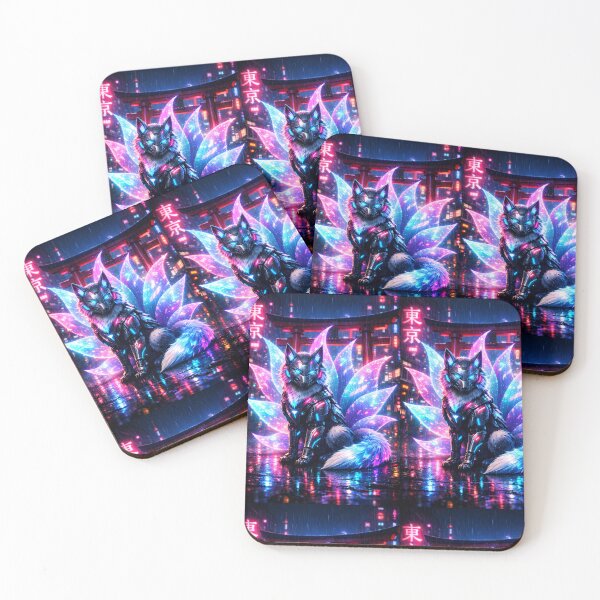 Item preview, Cyber Kitsune 2099 – Neon Fox Spirit designed and sold by Neo Tokio.