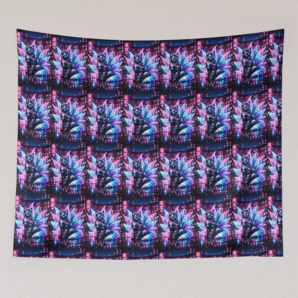 Item preview, Cyber Kitsune 2099 – Neon Fox Spirit designed and sold by Neo Tokio.