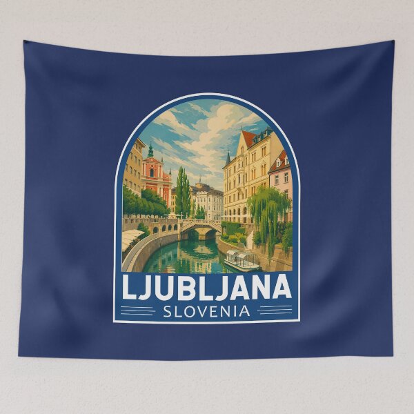 Item preview, Ljubljana Slovenia Travel Art Emblem designed and sold by KrisSidDesigns.