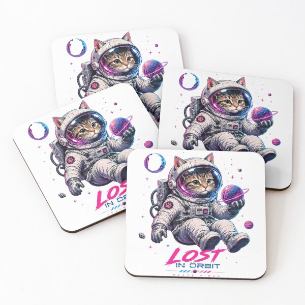 Item preview, Cyberpunk Cat Astronaut “Lost in Orbit” – Neon Space Aesthetic T-Shirt, Sticker, Hoodie & Poster designed and sold by Moccroad.