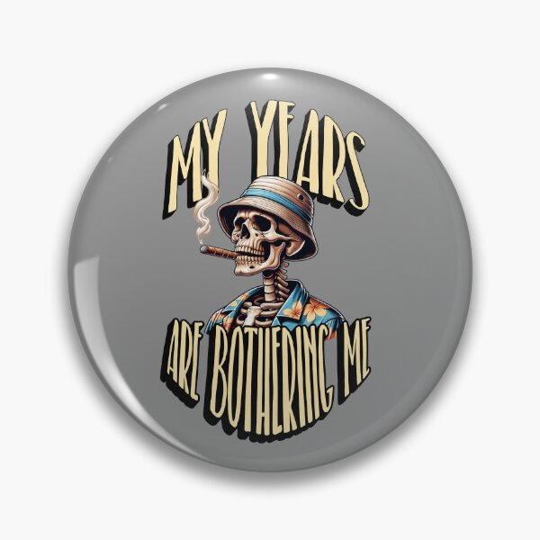 Item preview, My Years Are Bothering Me Funny Skeleton Shirt, Sarcastic Aging Humor Skull Graphic Tee, Retro Dark Humor Tropical Skeleton Design designed and sold by GraphicsMark.