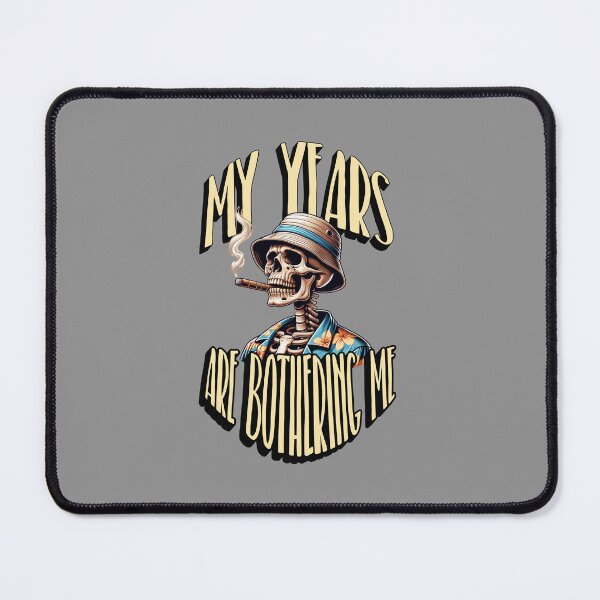 Item preview, My Years Are Bothering Me Funny Skeleton Shirt, Sarcastic Aging Humor Skull Graphic Tee, Retro Dark Humor Tropical Skeleton Design designed and sold by GraphicsMark.