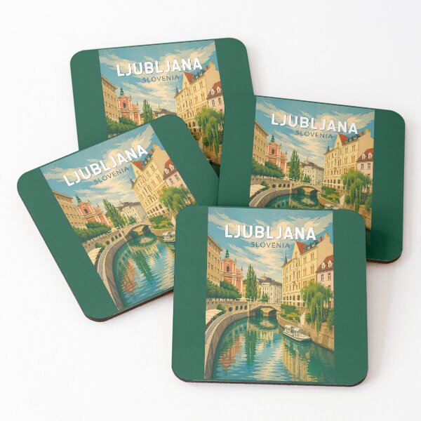 Item preview, Ljubljana Slovenia Illustration Travel Art Vintage designed and sold by KrisSidDesigns.
