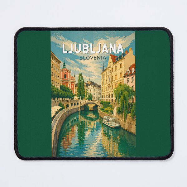 Item preview, Ljubljana Slovenia Illustration Travel Art Vintage designed and sold by KrisSidDesigns.