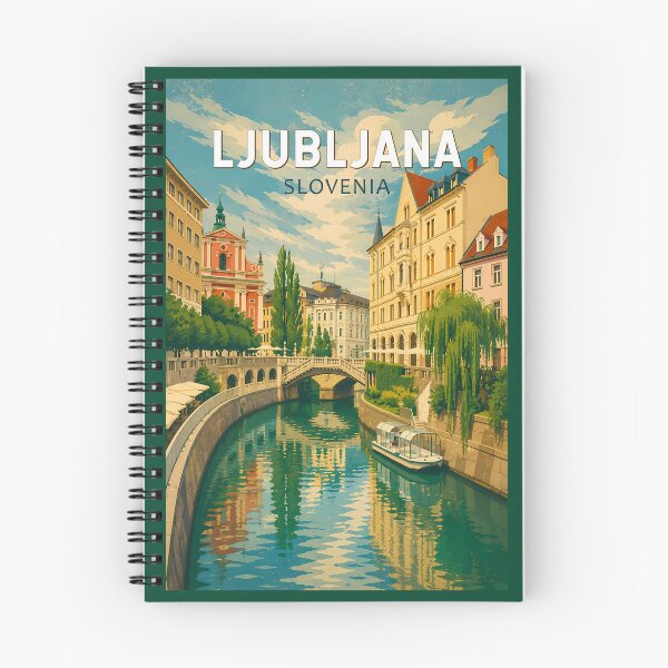 Item preview, Ljubljana Slovenia Illustration Travel Art Vintage designed and sold by KrisSidDesigns.