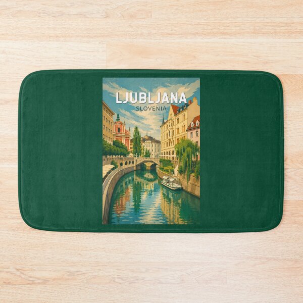 Item preview, Ljubljana Slovenia Illustration Travel Art Vintage designed and sold by KrisSidDesigns.