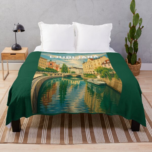 Item preview, Ljubljana Slovenia Illustration Travel Art Vintage designed and sold by KrisSidDesigns.